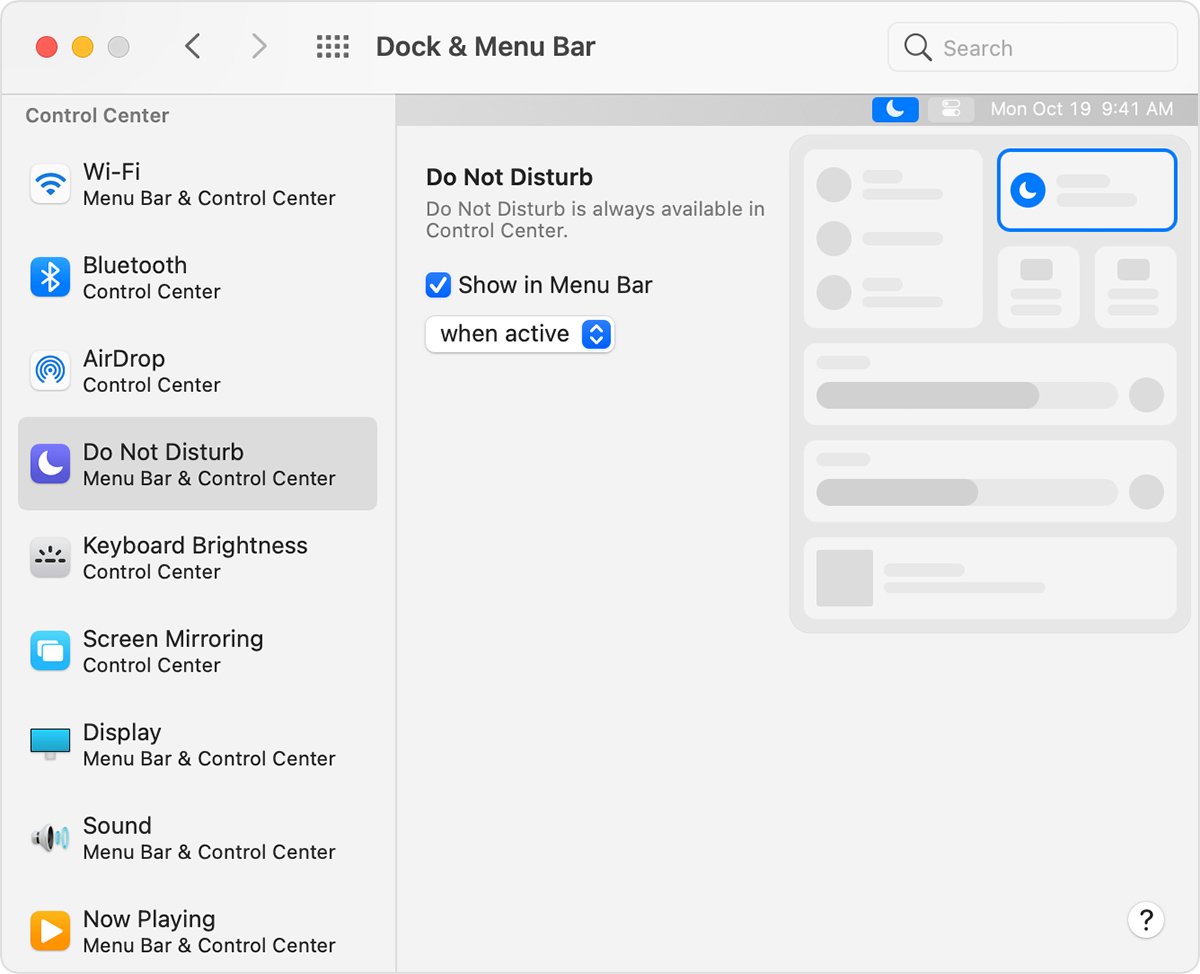 Use Control Center on your Mac Use Control Center on your Mac