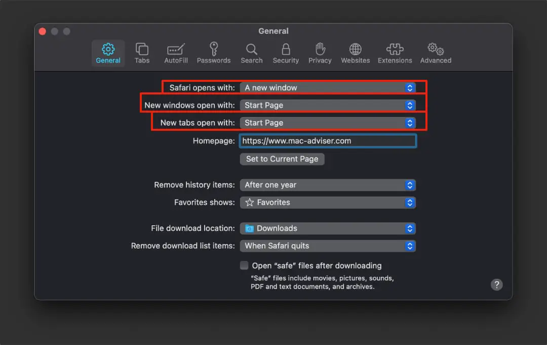 Customize your start page in Safari Customize your start page in Safari