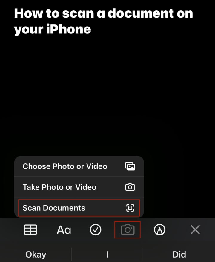 How to Scan a Document on your iPhone 3 How to Scan a Document on your iPhone 1